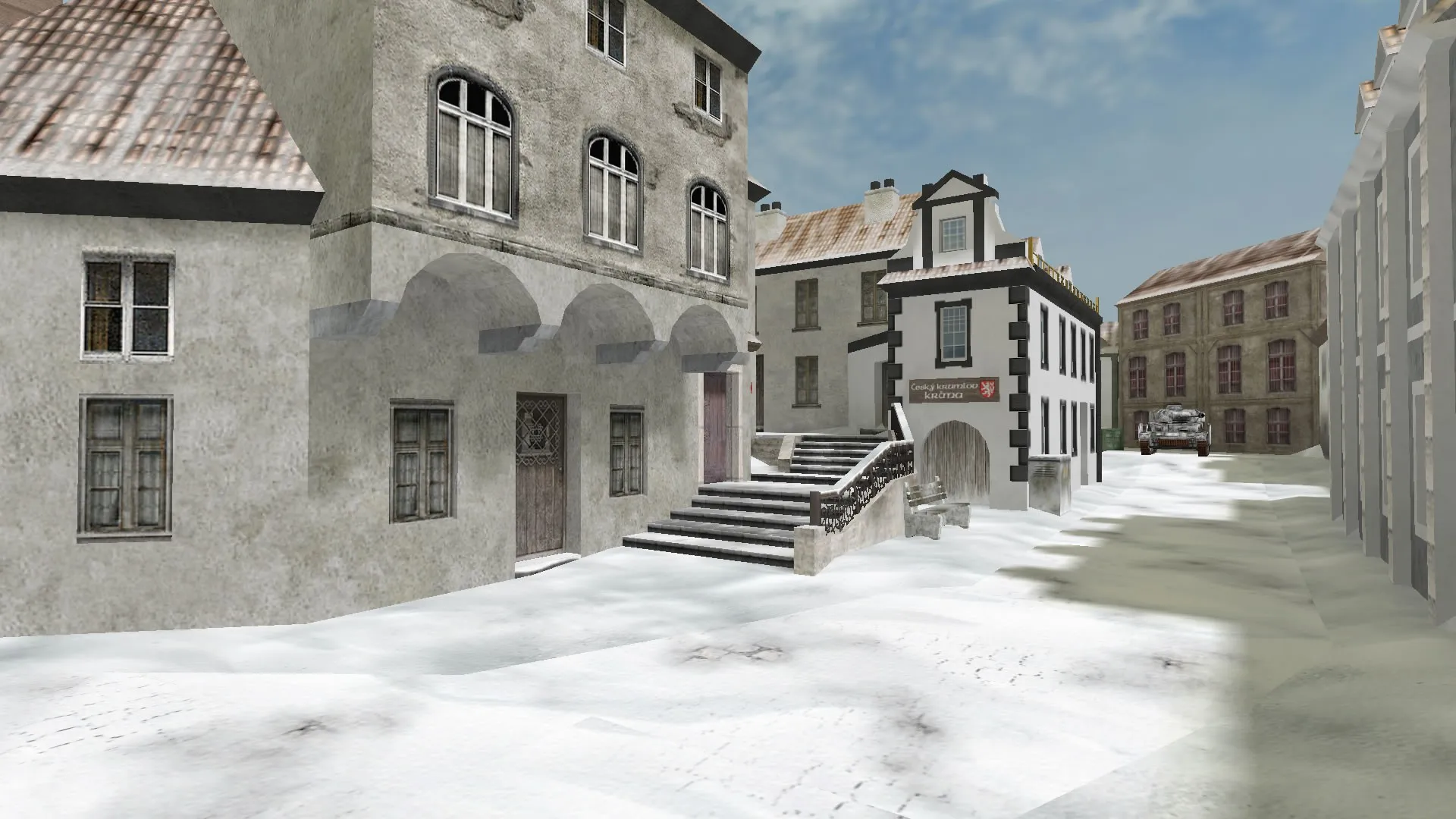 Скачать Карта de_cesky_krumlov для CS 1.6: баланс сторон, точки под фаст и деф, .nav для ботов, оптимизация - Скриншот