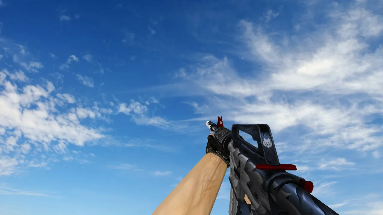 Скачать Модель M4A1 White Fang (v_, p_, w_) для CS 1.6: звуки, анимация осмотра, текстуры - Скриншот