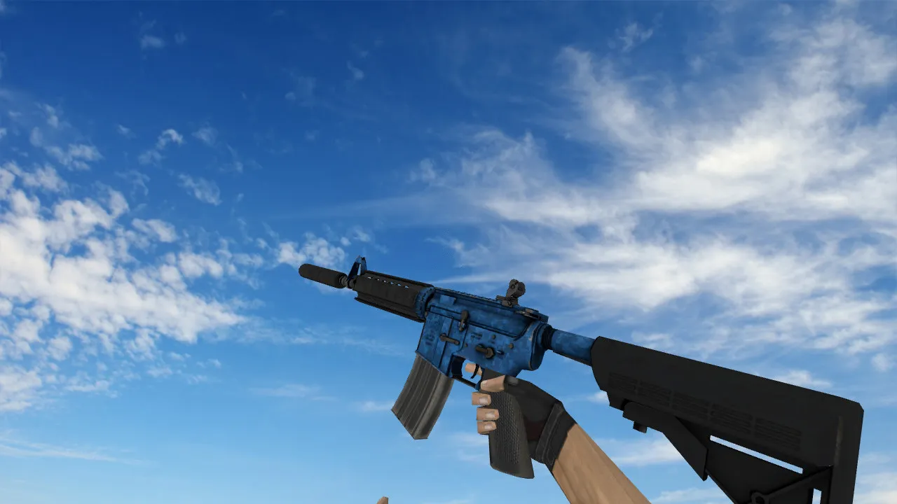 Скачать Модель M4A1 «Ржавый кобальт» v_ / p_ / w_ для CS 1.6: звуки, анимация осмотра, качество текстур - Скриншот
