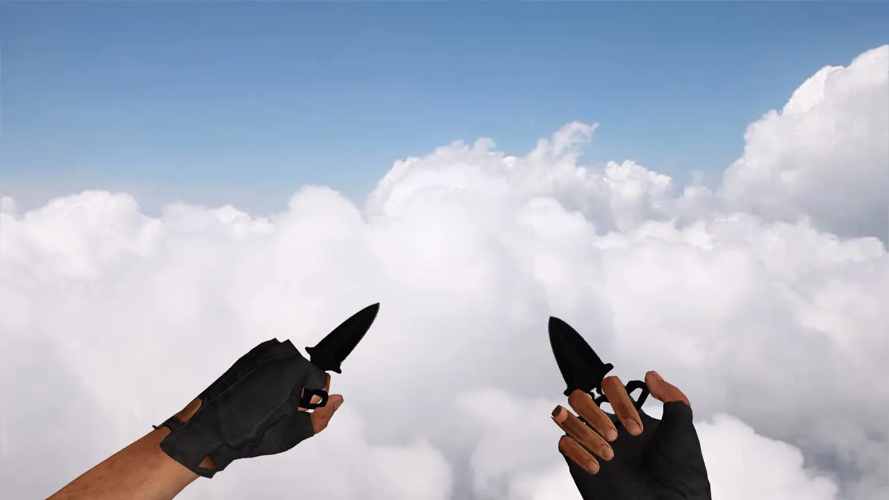 Скачать Модель «Shadow Daggers Black» (v_knife, p_knife, w_knife) для CS 1.6: звуки, анимации осмотра и текстуры - Скриншот