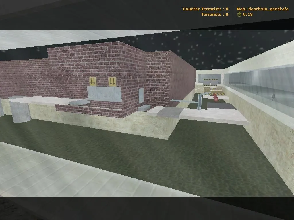 Скачать deathrun_genckafe для CS 1.6: deathrun карта, точки, респаун ловушек и настройка под локалку - Скриншот