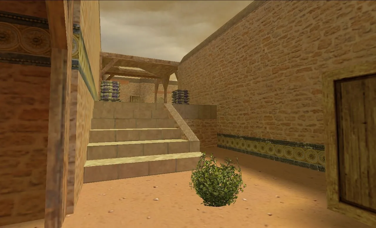 de_dust2_2013_final карта для CS 1.6: баланс сторон, точки под респ, .nav и оптимизация — скриншот 6