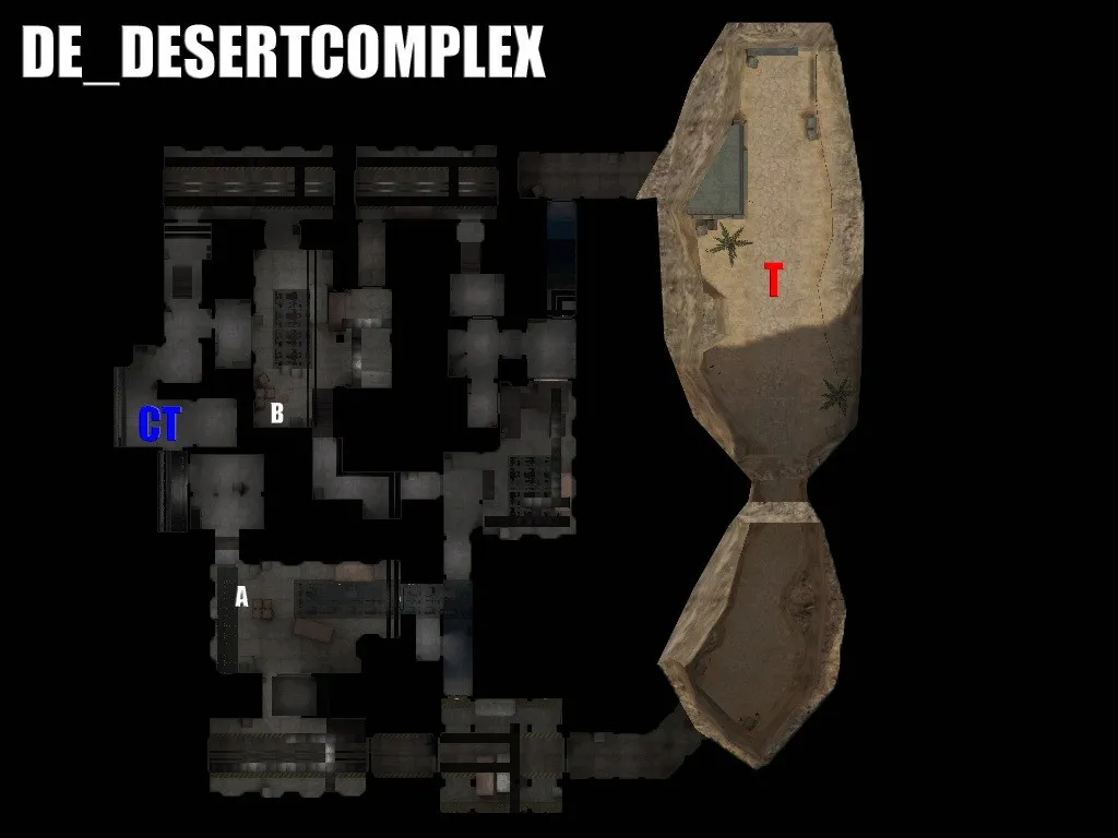 Карта de_desertcomplex для CS 1.6: точки, маршруты, .nav для ботов, оптимизация wpoly/epoly — скриншот 6