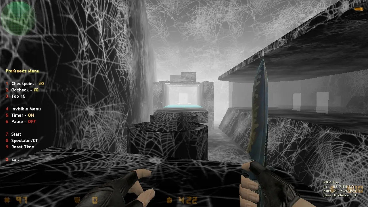 Скачать deathrun_absolute_spider для CS 1.6: правила, точки, .nav, wpoly/epoly и настройка ботов - Скриншот