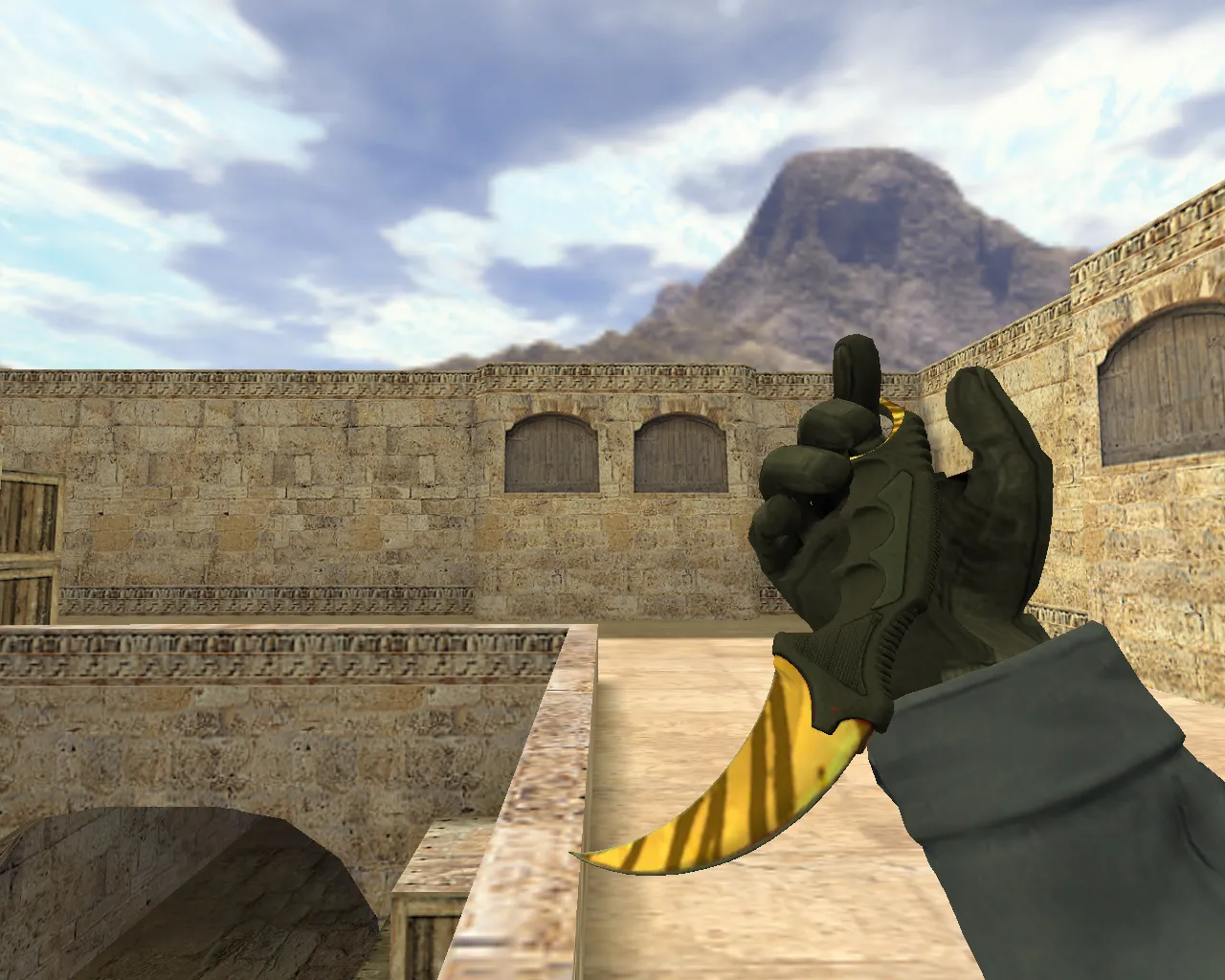 Скачать Модель «Нож Керамбит Зуб тигра» v_knife для CS 1.6: p_ и w_ модели, звуки, анимация осмотра, текстуры - Скриншот