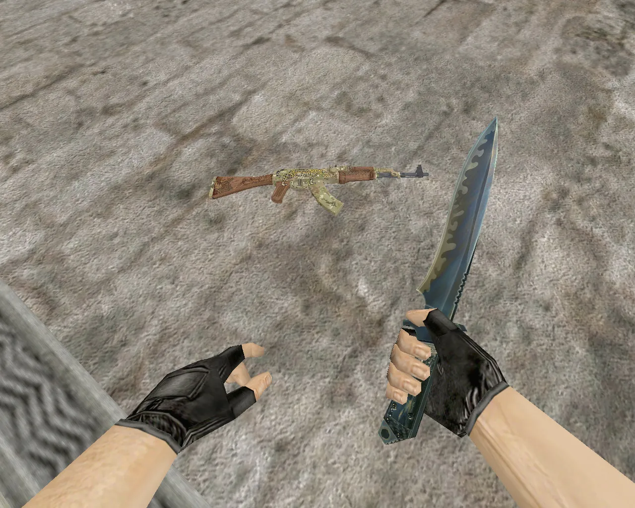 Скин AK-47 Panthera Onca: v_ и p_ модели, звуки, анимация осмотра и текстуры для CS 1.6 — скриншот 7