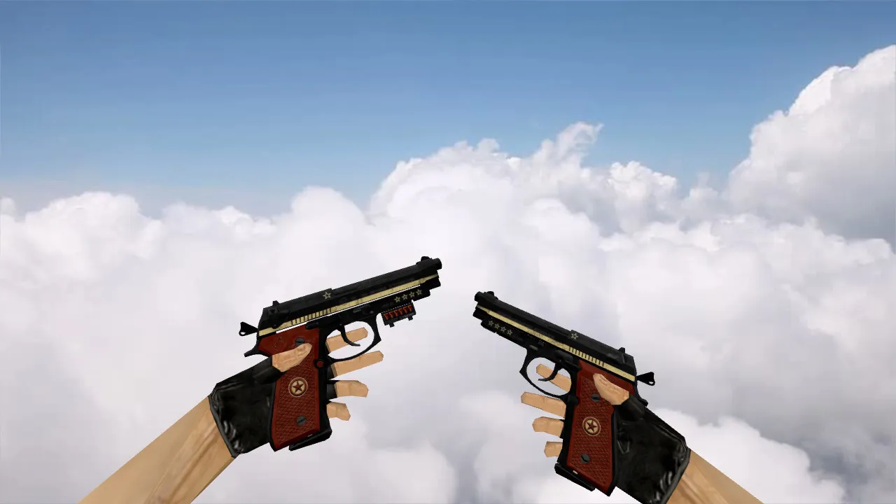 Скачать Модель «Dual Berettas Comrade Military Black» для CS 1.6 - Скриншот