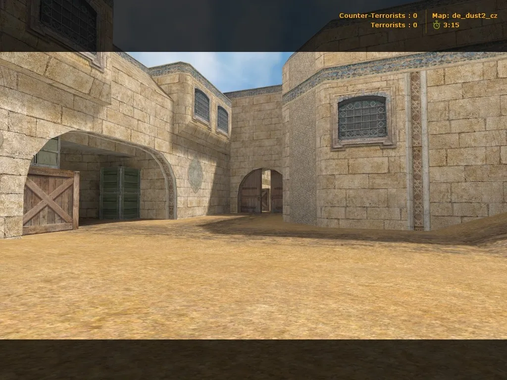 Скачать de_dust2_cz карта для CS 1.6: точки, раскидка, баланс сторон и настройки ботов - Скриншот