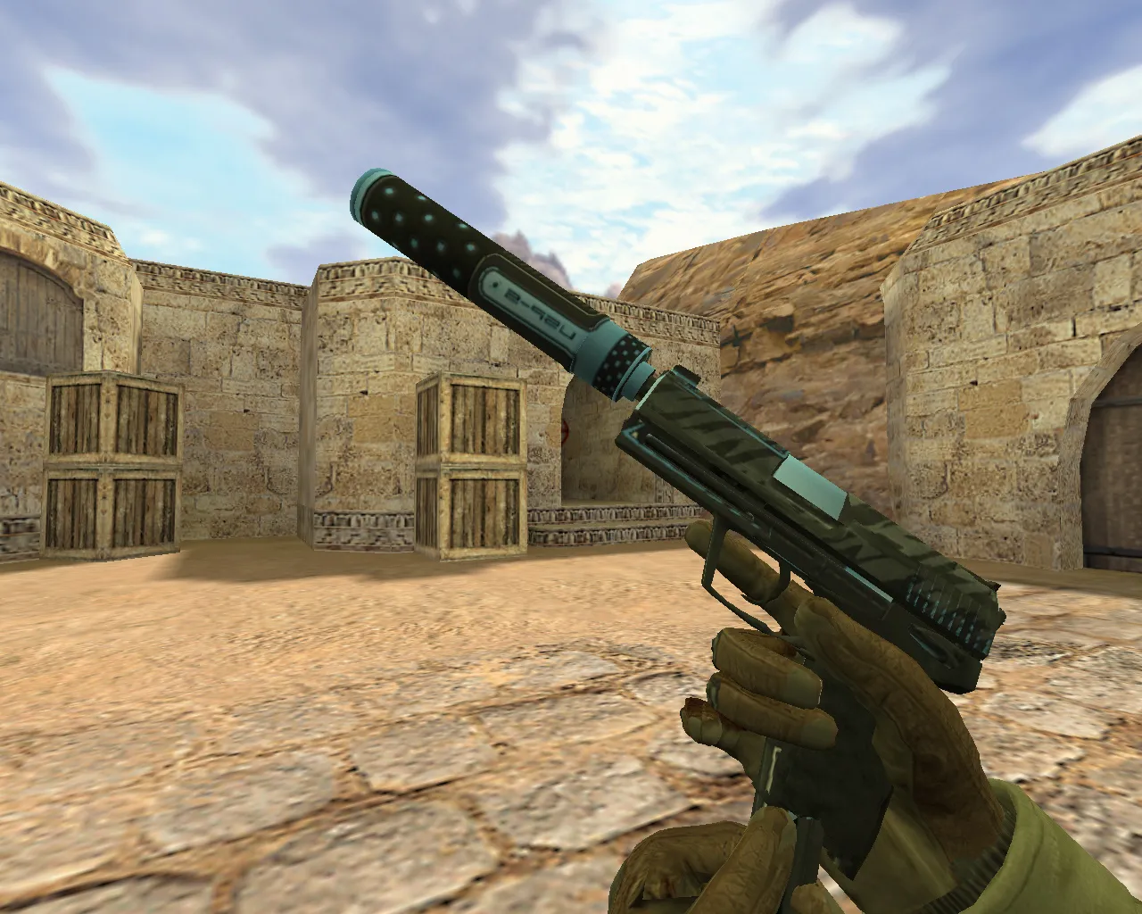 Скачать Модель USP Голубой Орион для CS 1.6: Четкость и Стиль - Скриншот