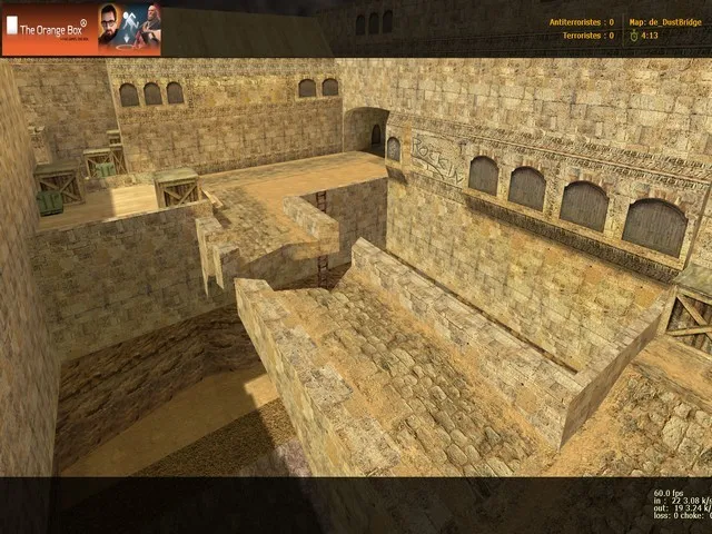 Скачать de_dustbridge_full для CS 1.6: тактики за Т и КТ, точки, .nav, оптимизация wpoly/epoly - Скриншот