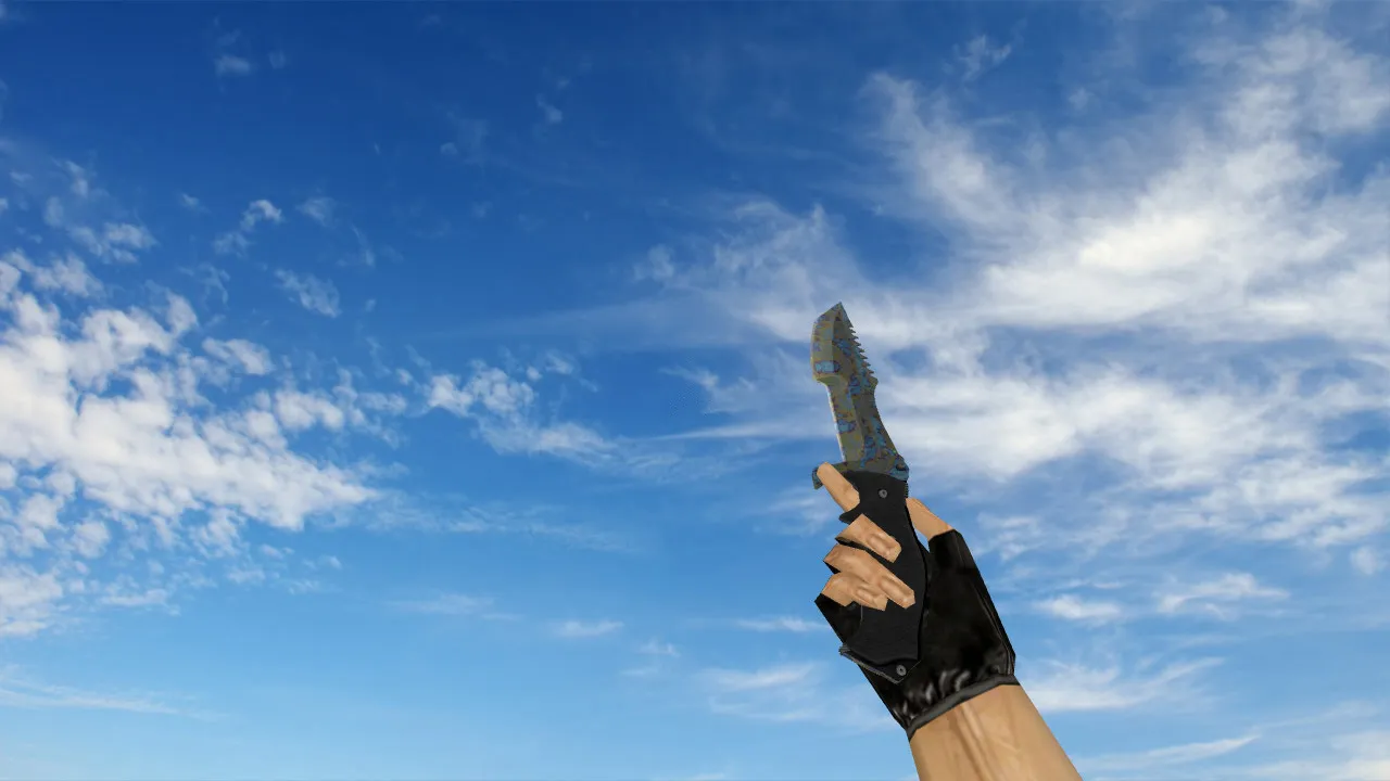 v_knife охотничий нож «Поверхностная закалка» p_ и w_ модели для CS 1.6: звук, анимации осмотра, текстуры — скриншот 1