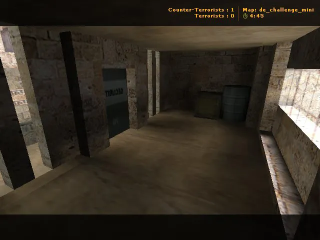 de_challenge_mini для CS 1.6: компактная DE-карта, точки, боты .nav и оптимизация — скриншот 6