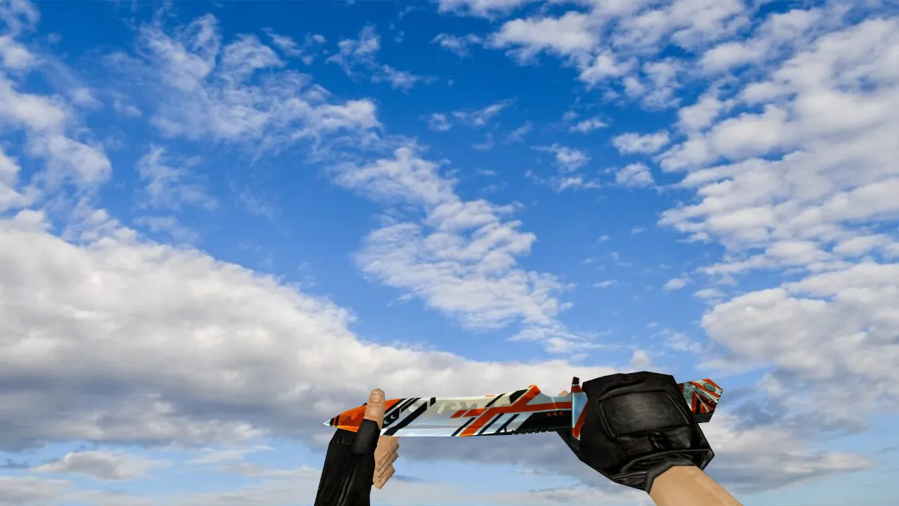 Модель Knife «Азимов» для CS 1.6: v_ и p_ модели, звуки, анимация осмотра и текстуры — скриншот 2