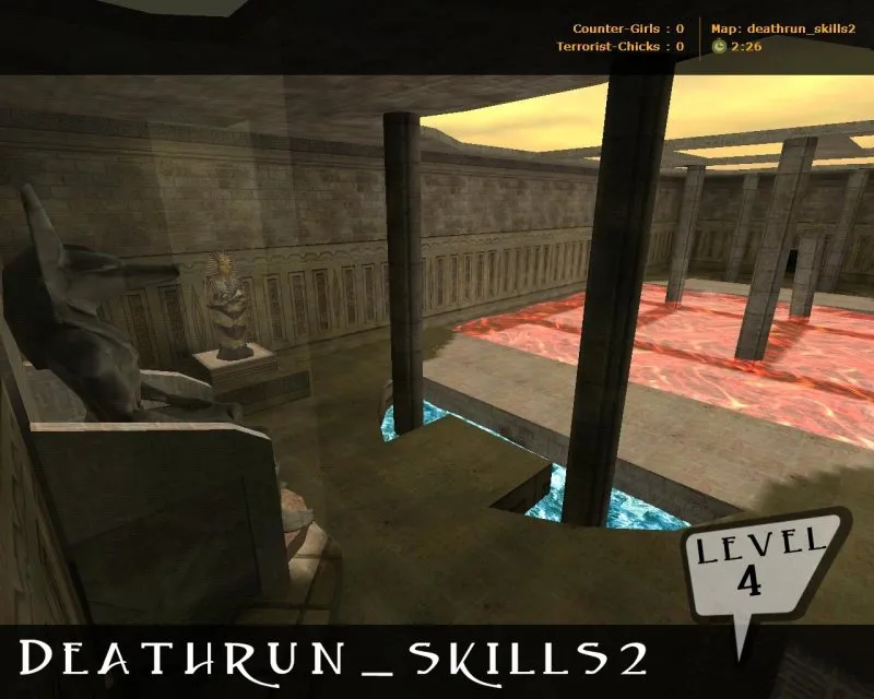 Скачать deathrun_skills2 для CS 1.6: карта deathrun, точки, раунды, баланс сторон и боты по .nav - Скриншот