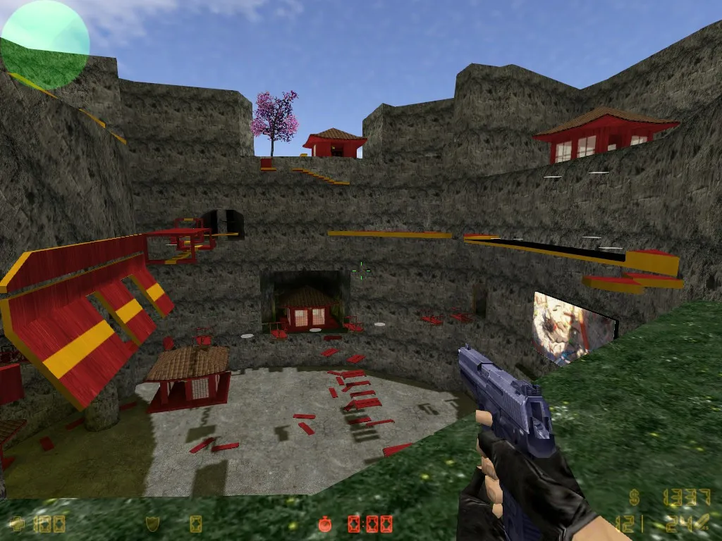 Скачать deathrun_knwa для CS 1.6: карта deathrun, раунды за терр и за спецов, раскидка точек и .nav для ботов - Скриншот