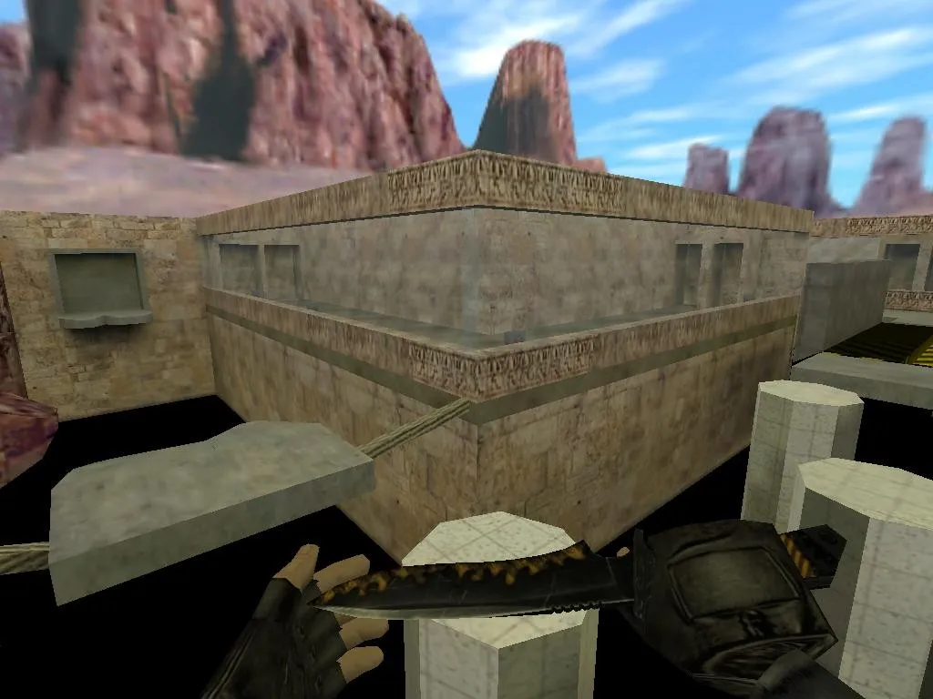 Скачать Карта deathrun_rope_est для CS 1.6: трос-ловушки, раунды на выживание, баланс сторон и оптимизация - Скриншот