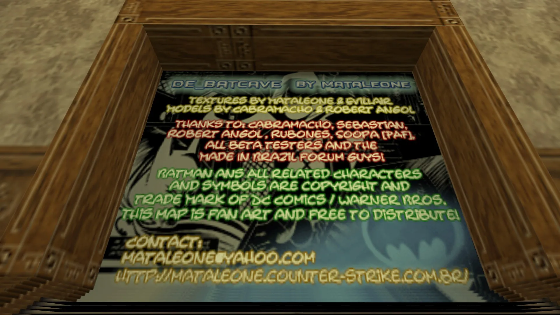 de_batcave для CS 1.6: тактики CT/T, точки, .nav, оптимизация wpoly/epoly — скриншот 11