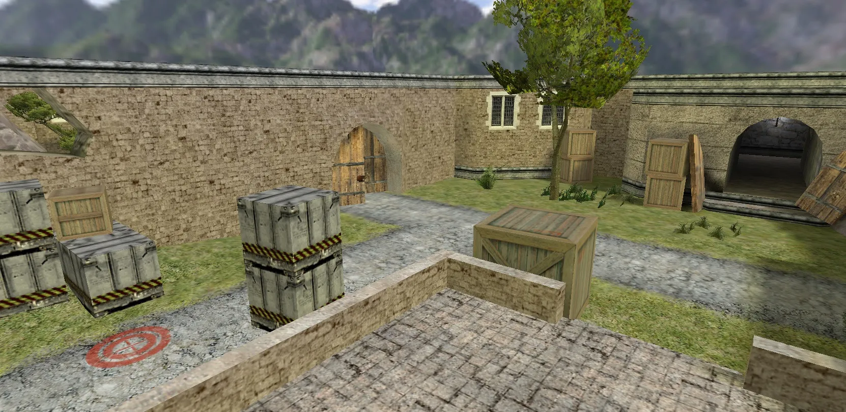 Карта de_castle_lin для CS 1.6: тактика за Т и КТ, точки, навигация ботов и оптимизация — скриншот 6
