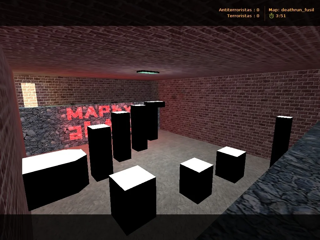 Скачать Карта deathrun_fusil для CS 1.6: ловушки, раунды и навигация ботов, баланс сторон и оптимизация - Скриншот