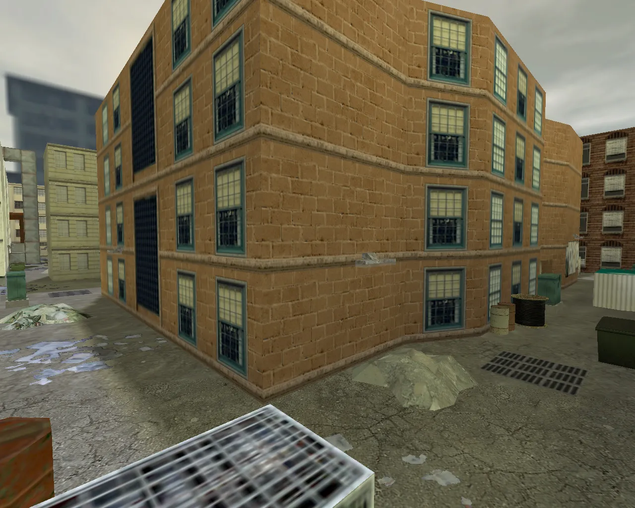 Скачать aim_city для CS 1.6: карта для тренировки прицела, точки, маршруты и боты с .nav - Скриншот