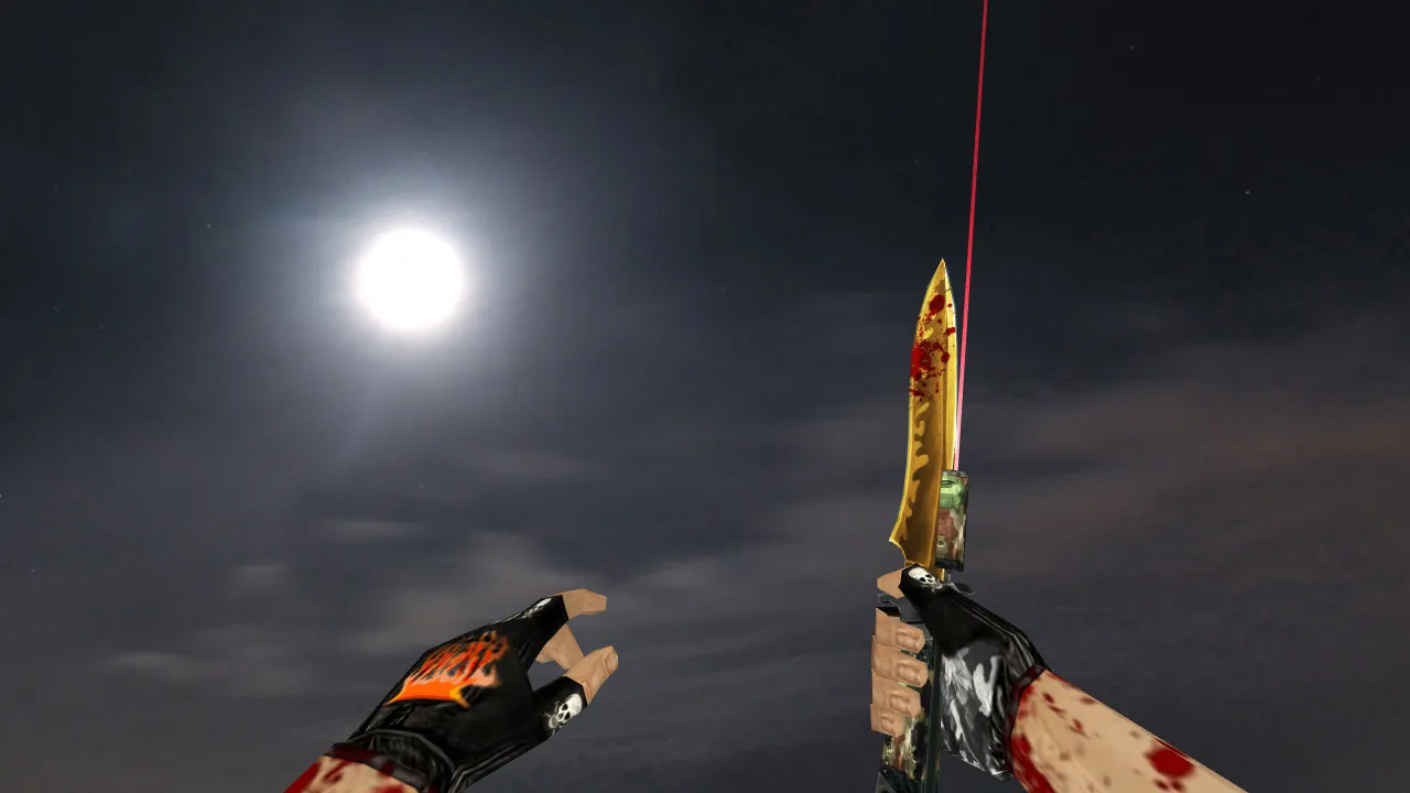 Скачать Модель «Нож с лазером» v_knife для CS 1.6: звуки, анимация осмотра, качество текстур - Скриншот