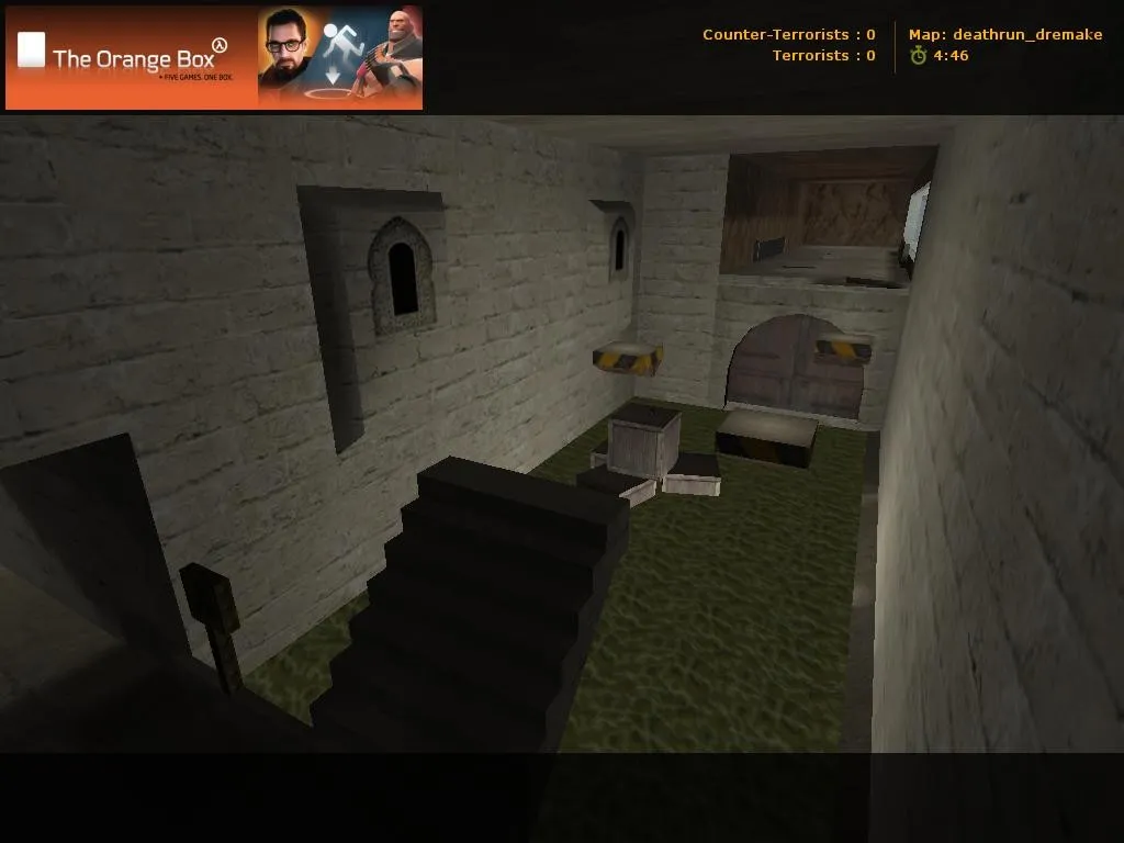 Скачать deathrun_dremake для CS 1.6: тактика, точки, .nav для ботов и оптимизация карты - Скриншот