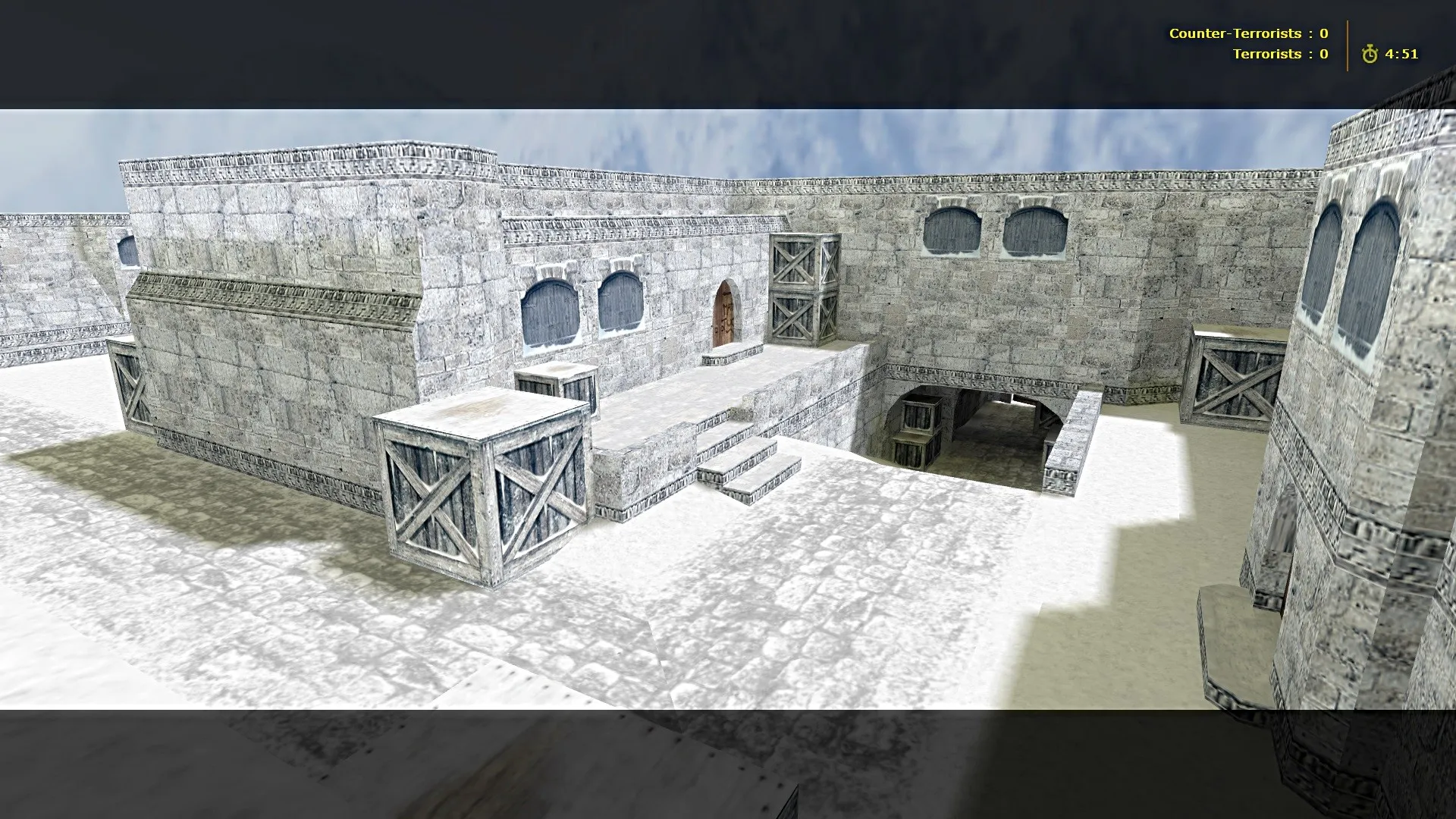 de_dustlong_winter для CS 1.6: тактика сторон, точки, .nav и оптимизация wpoly/epoly — скриншот 7