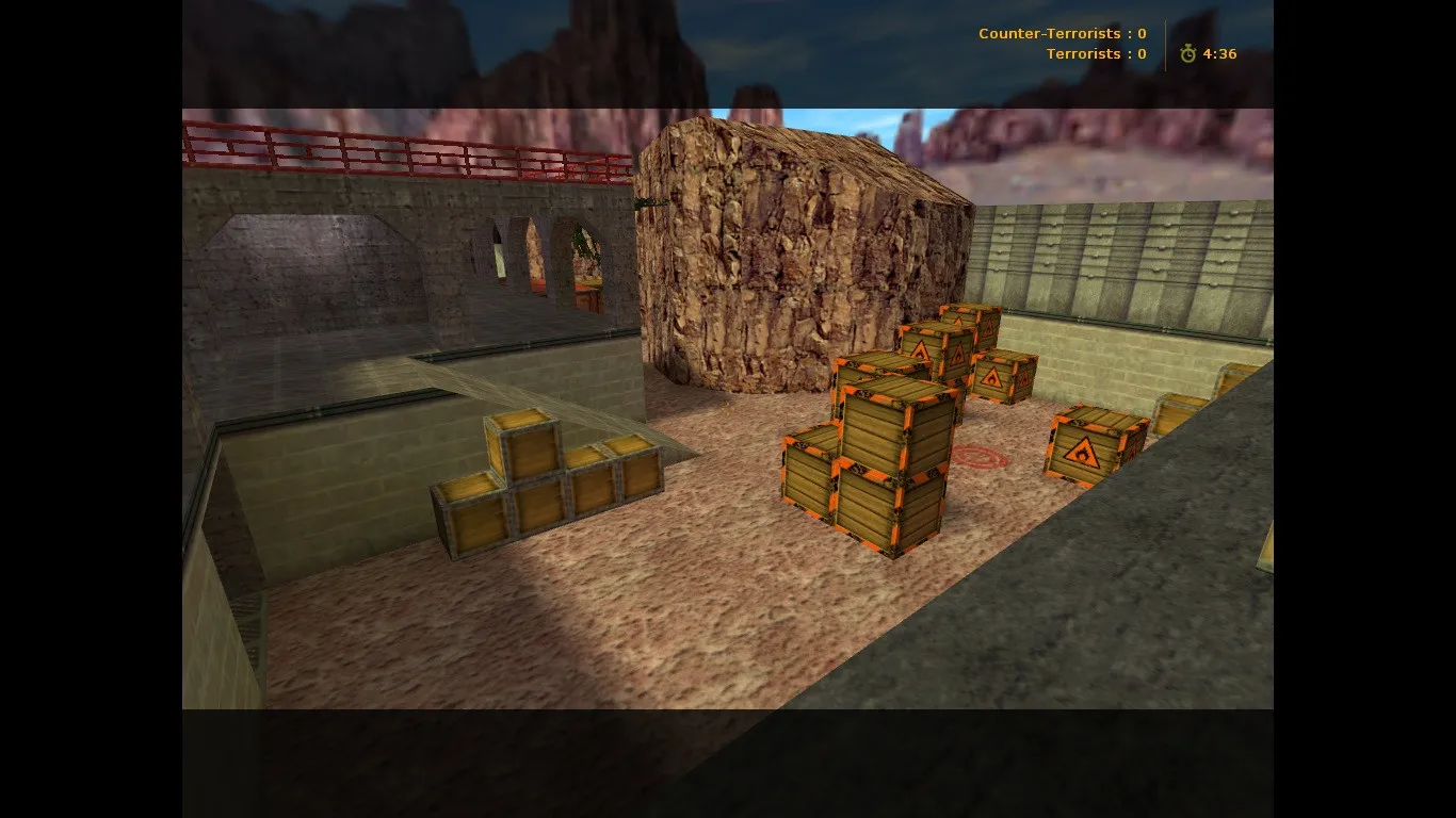 Скачать de_fanatic для CS 1.6: разбор карты, точки, маршруты и оптимизация под FPS - Скриншот