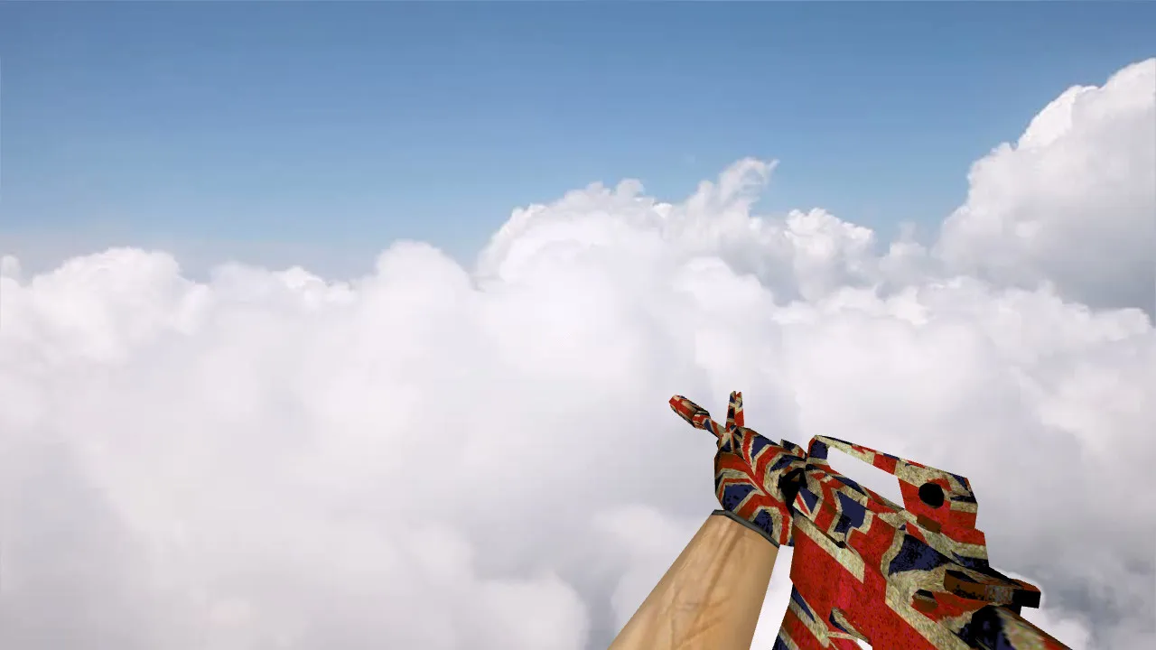 Скачать Модель M4A1 Great Britain (v_, p_, w_) для CS 1.6: звуки, анимация осмотра, текстуры - Скриншот