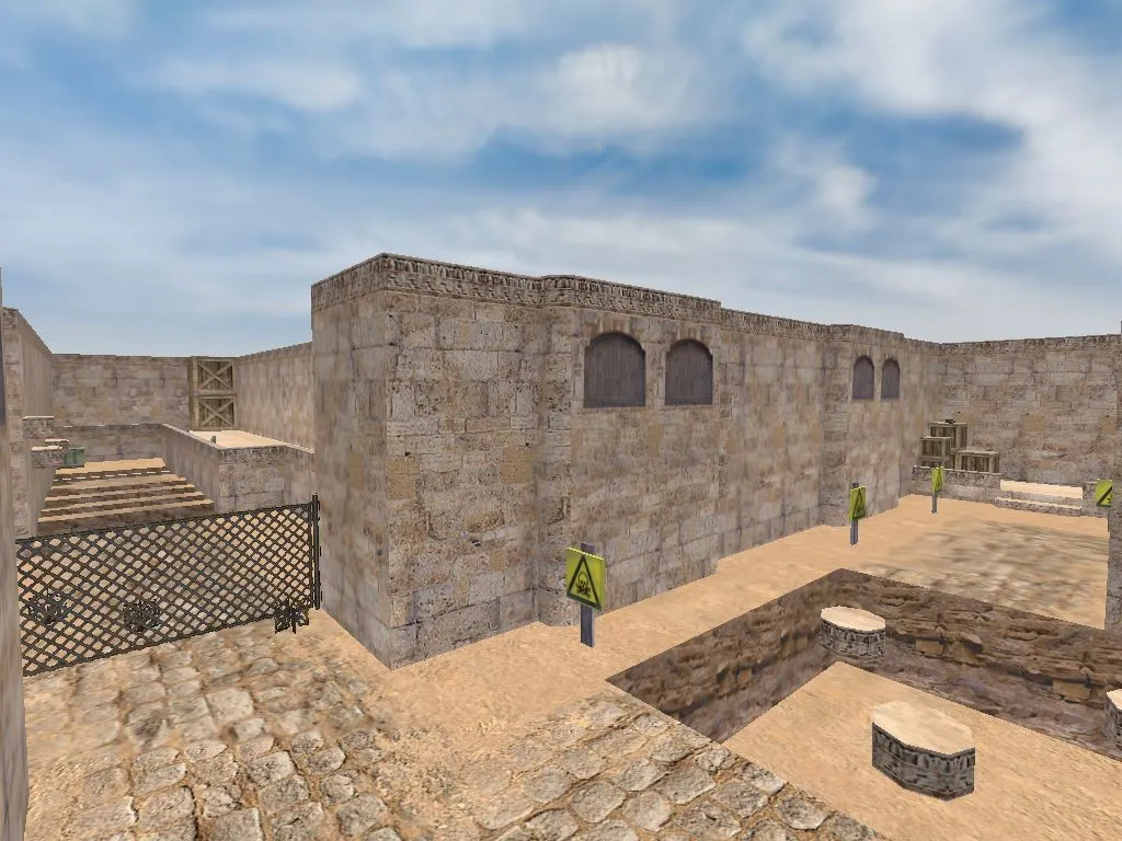 Скачать deathrun_dustroad для CS 1.6: боты, ловушки и точки — deathrun карта с навигацией для ботов - Скриншот