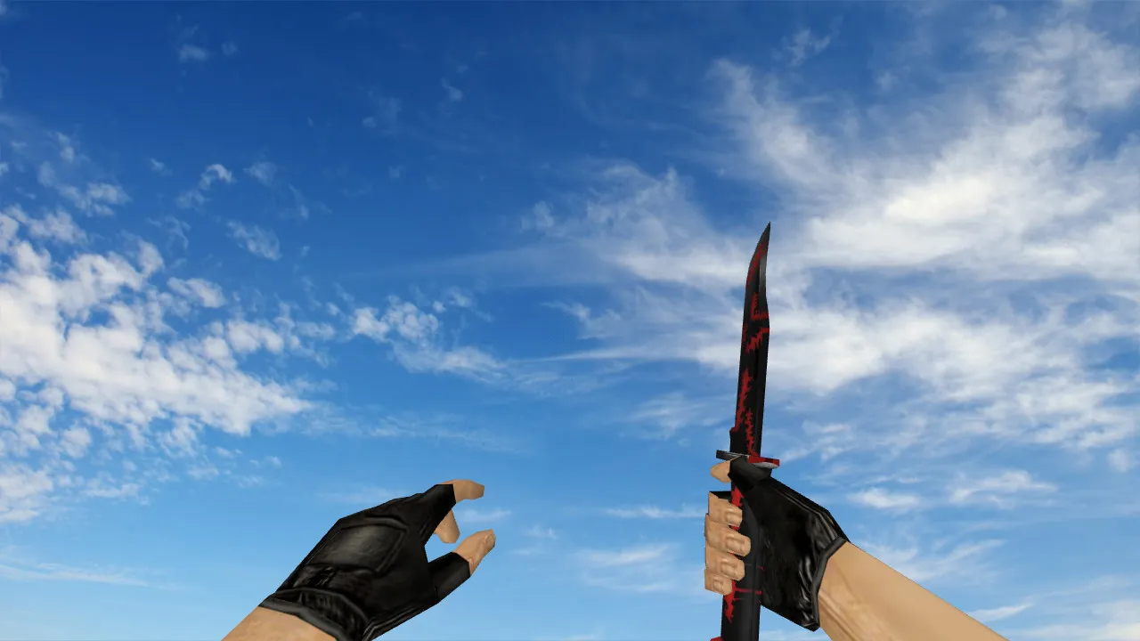 Скачать Модель «Death Red Knife» v_knife_p для CS 1.6: звуки, анимация осмотра, качество текстур - Скриншот