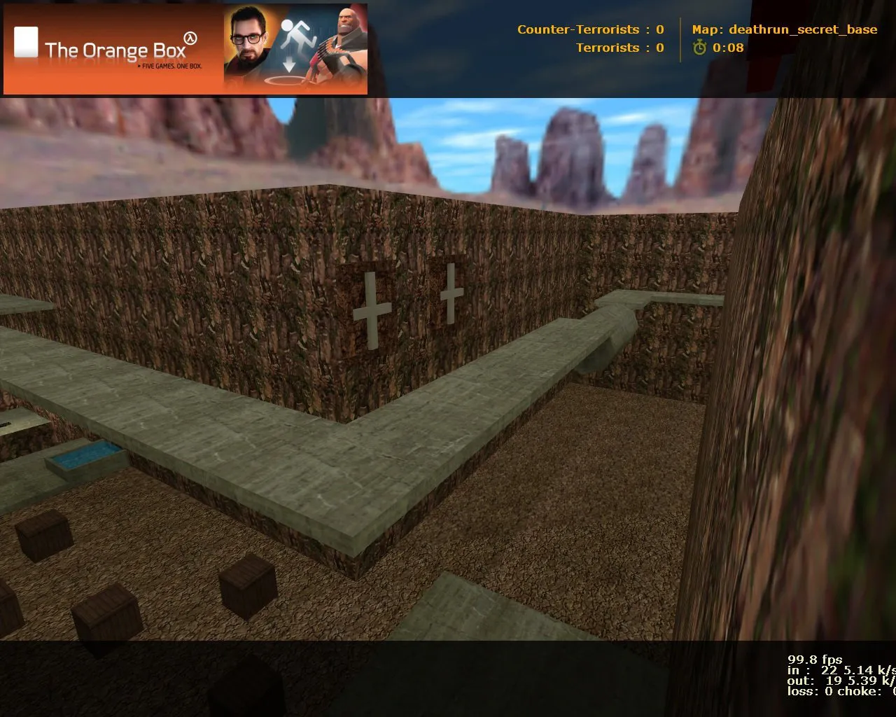 Скачать deathrun_secret_base для CS 1.6: секретная база, раунды на ловушки и тактика для CT/T - Скриншот