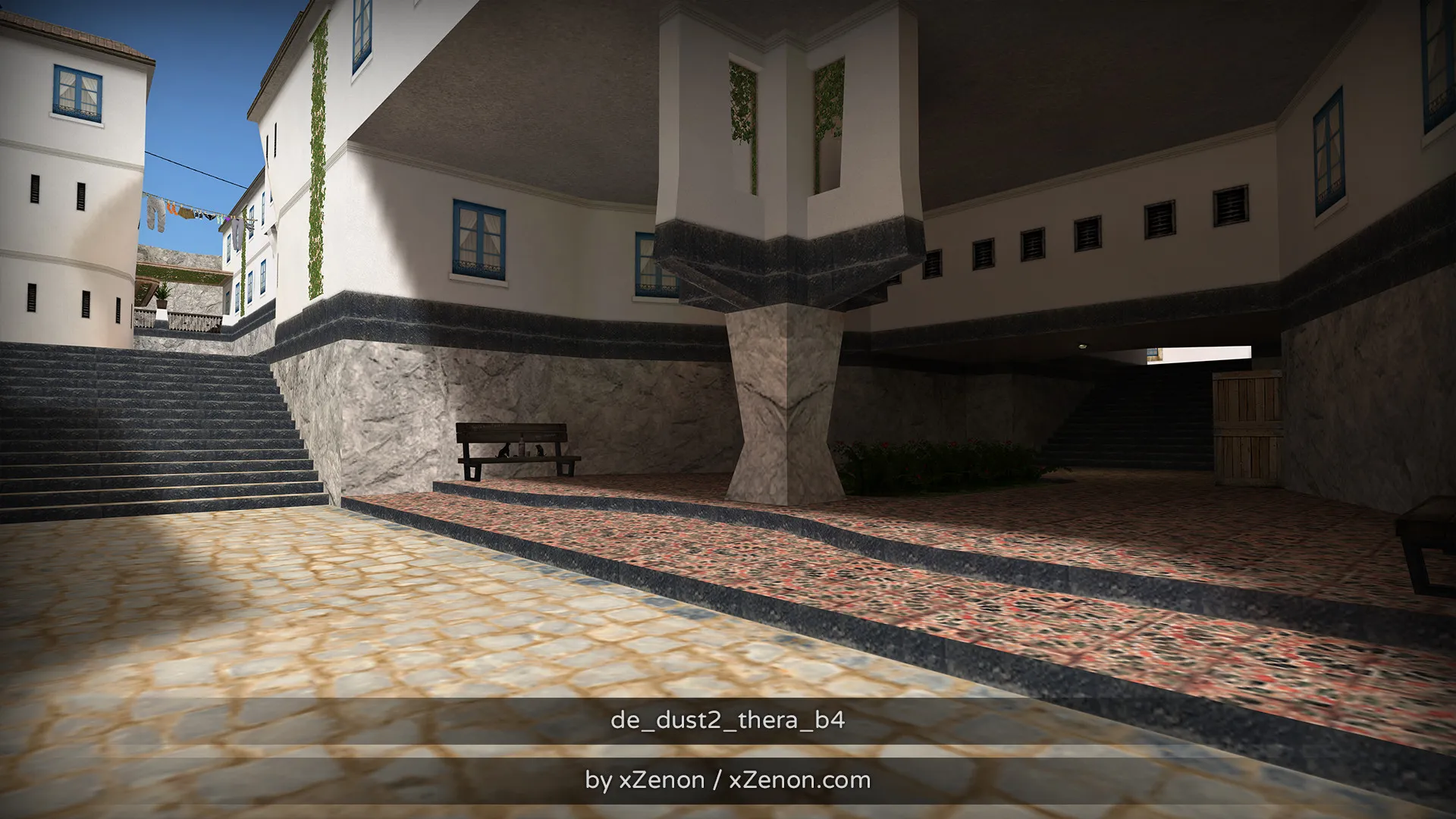 Карта de_dust2_thera_b3 для CS 1.6: тактика за CT и T, точки, маршруты, боты (.nav), оптимизация — скриншот 19