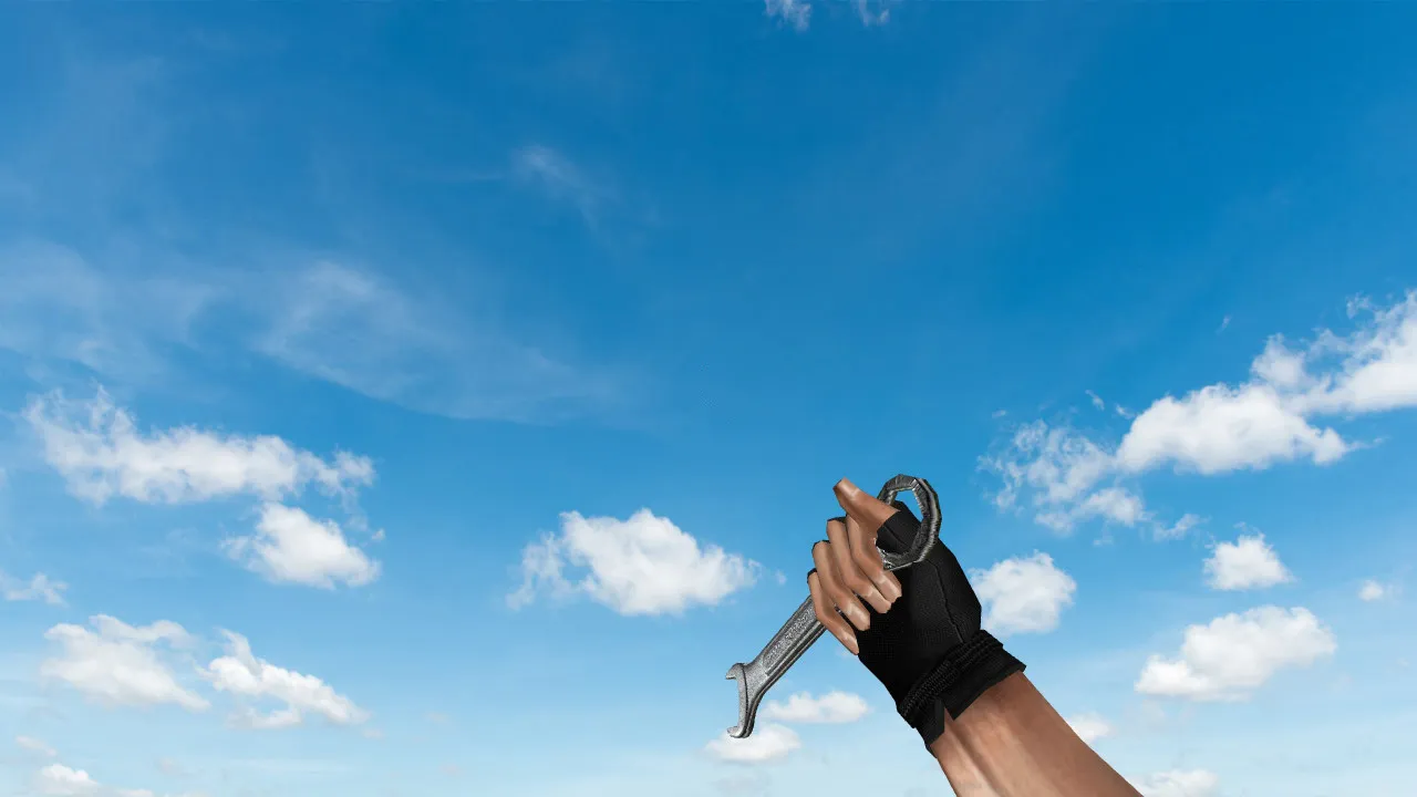 Скачать v_knife «Гаечный ключ» для CS 1.6: звуки, анимация осмотра, качество текстур и настройка моделей - Скриншот