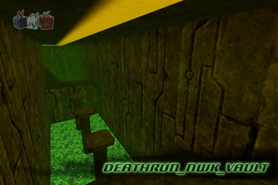Скачать deathrun_nwk_vault — карта Deathrun для CS 1.6: точки, маршруты, bots .nav, оптимизация - Скриншот