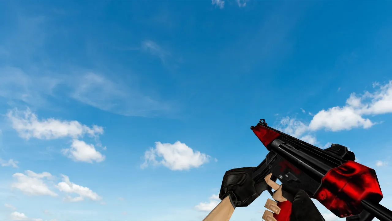 Скачать Модель «MP5 Red Parts» для CS 1.6 - Качественные текстуры и анимация - Скриншот