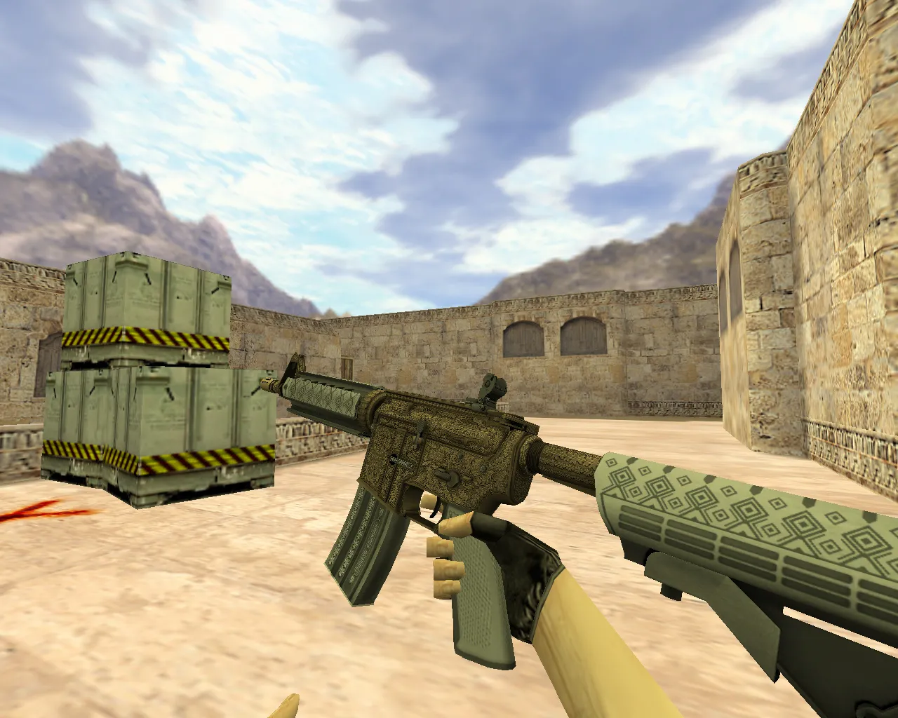 Скачать Модель «М4А4 Гордость» для CS 1.6: v_m4a1, p_m4a1, w_m4a1, анимация осмотра, звуки и текстуры - Скриншот