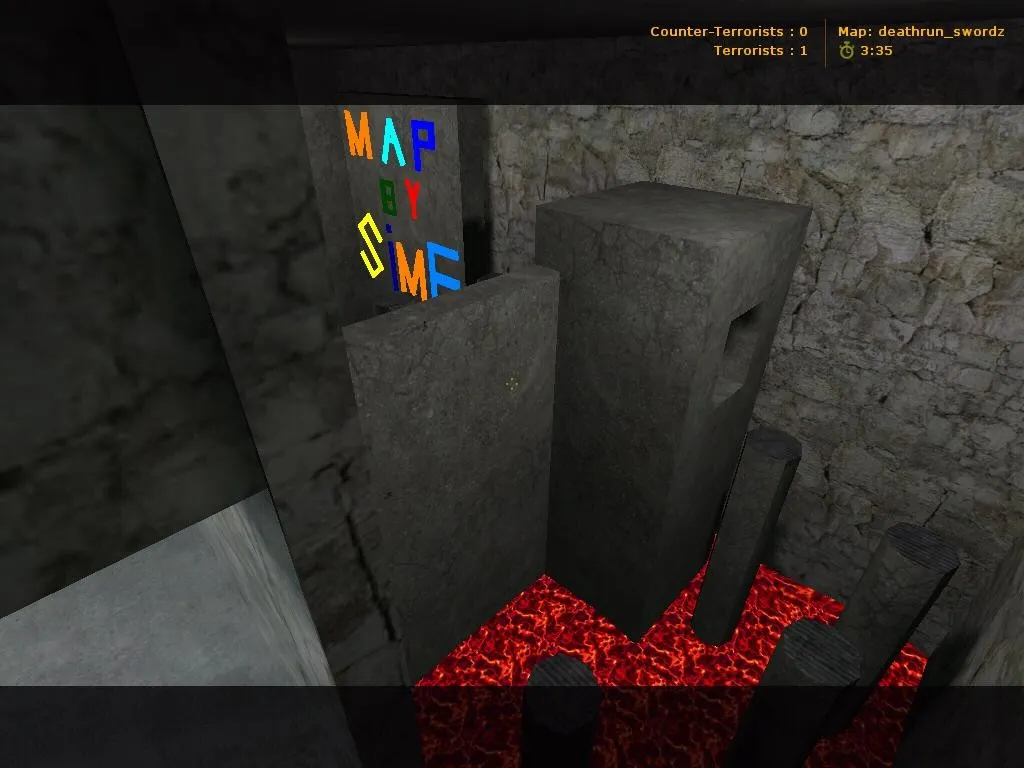 Скачать deathrun_swordz для CS 1.6: точки, тайминги и подсказки по прохождению - Скриншот