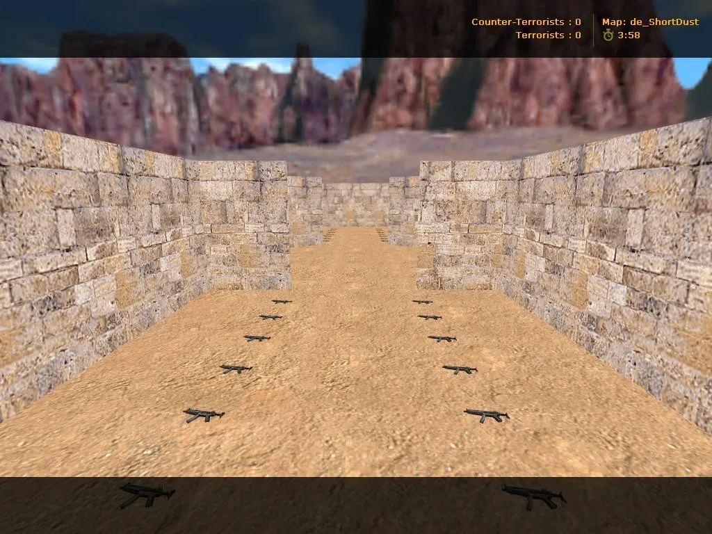 Скачать Карта de_shortdust для CS 1.6: тактическое превосходство на короткой дистанции - Скриншот