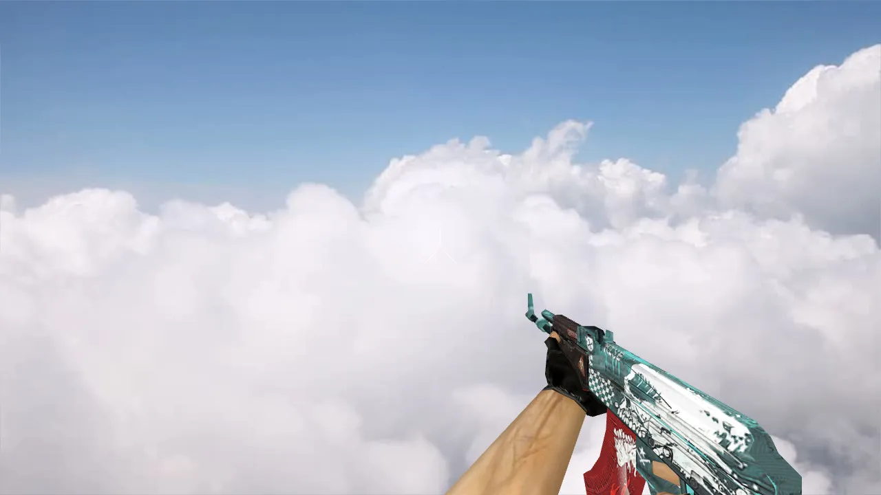 Скачать Default AK-47 Rise v_ model p_ model w_ — звук, анимация осмотра и текстуры для CS 1.6 - Скриншот