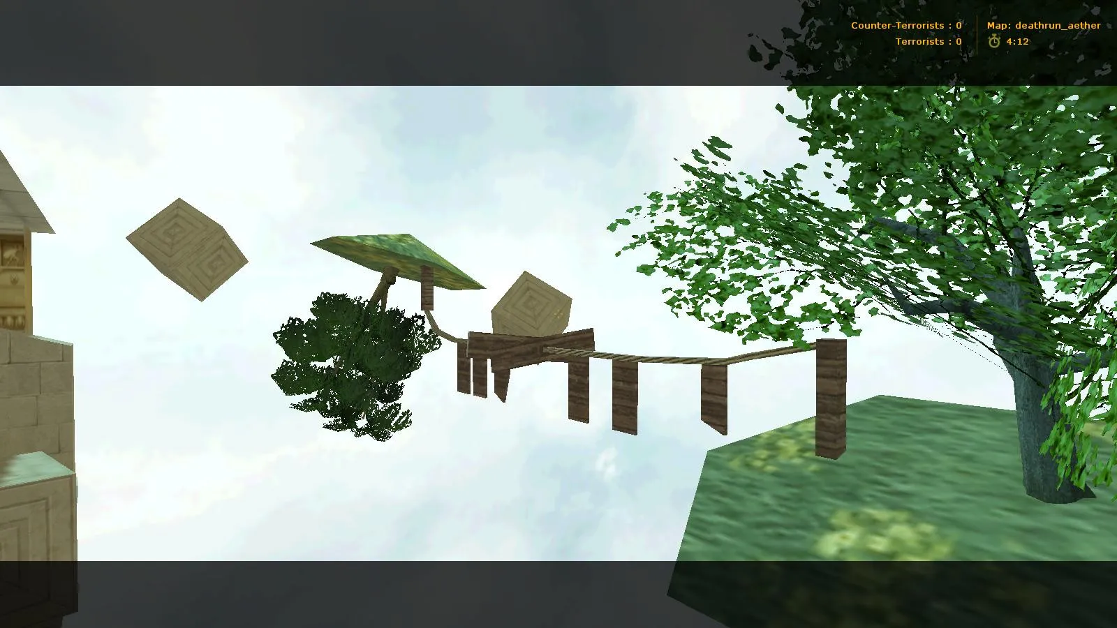 deathrun_aether_b1 для CS 1.6: карта deathrun, точки, раунды, .nav для ботов и оптимизация — скриншот 7