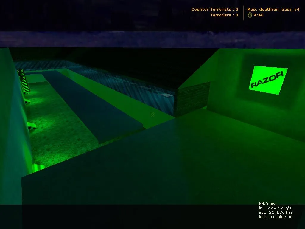 Скачать deathrun_easy_v4 для CS 1.6: точки, боты по .nav, оптимизация карты и запуск без подмен - Скриншот