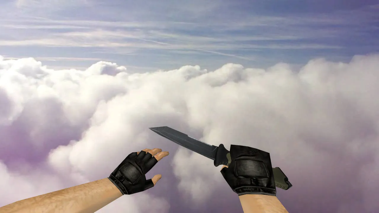 Модель «CSGO Ursus Knife Vanilla» v_ и p_ для CS 1.6: звуки, анимация осмотра, текстуры и настройка — скриншот 3