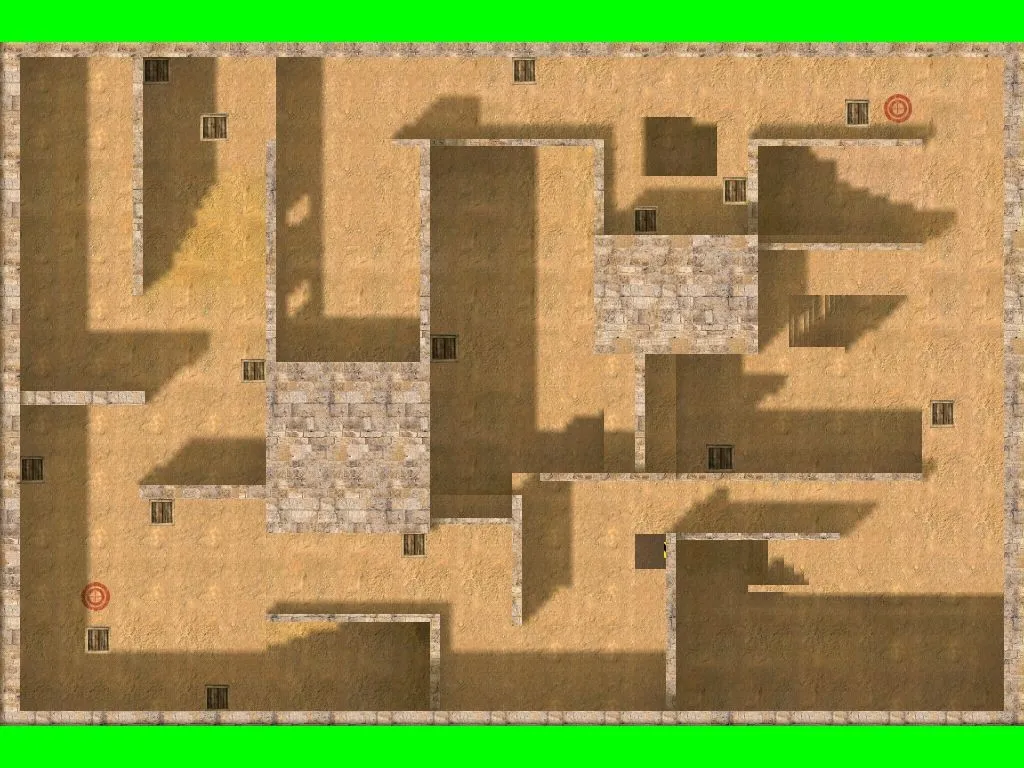 Карта de_quickdust для Counter-Strike 1.6: тактика и детали — скриншот 1