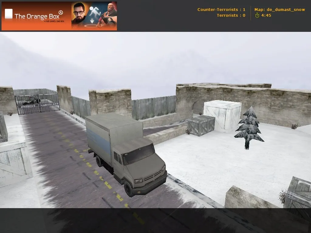 Скачать Карта de_dumast_snow для CS 1.6: баланс сторон, точки, оптимизация, .nav и настройки ботов - Скриншот