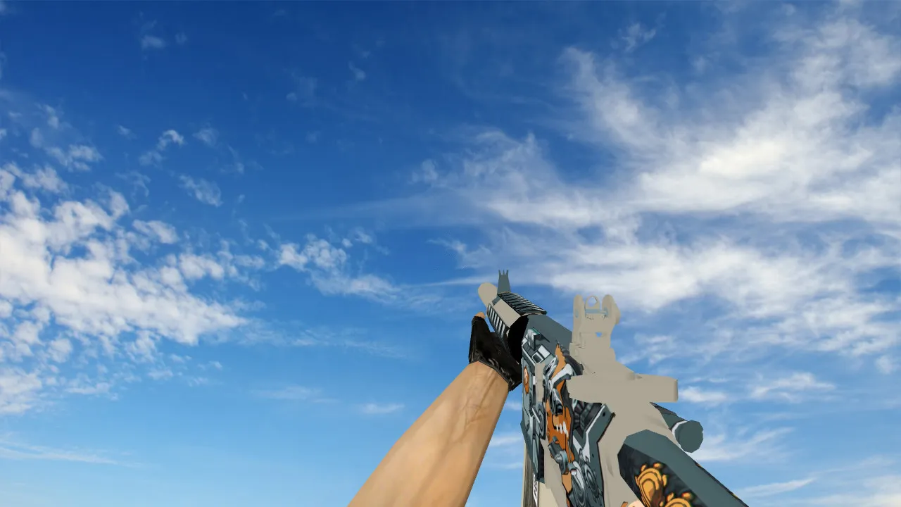 Модель M4A4 Cybernetic v_ модели для CS 1.6: анимация осмотра, звуки, качество текстур — скриншот 3