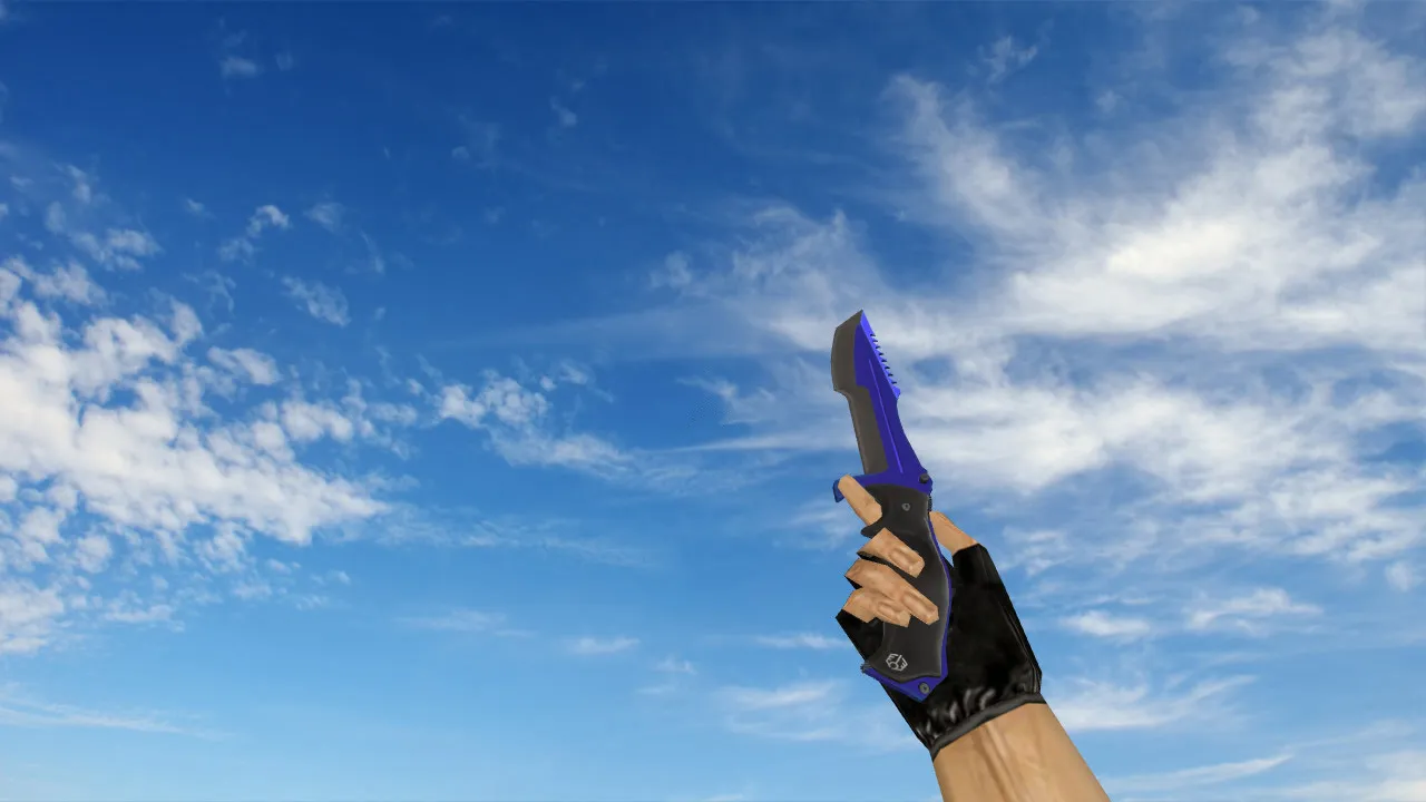 Скачать Модель «Huntsman Knife Automatic Blue» v_ для CS 1.6: p_ w_ модели, звуки, анимация осмотра и текстуры - Скриншот