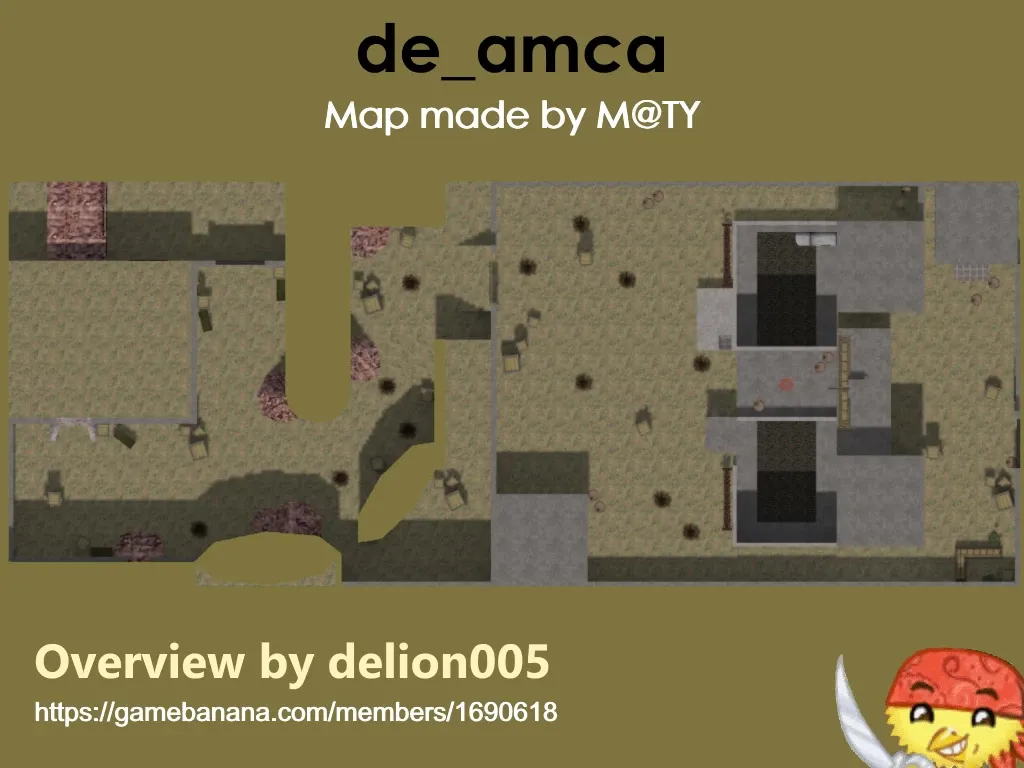 de_amca карта для CS 1.6: баланс сторон, тактика, точки, .nav и оптимизация wpoly/epoly — скриншот 5