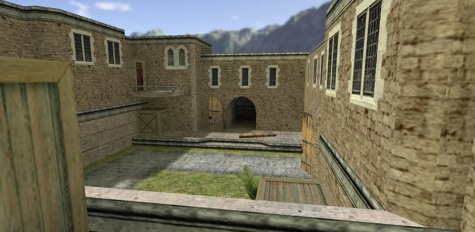 Карта de_castle_lin для CS 1.6: тактика за Т и КТ, точки, навигация ботов и оптимизация — скриншот 1
