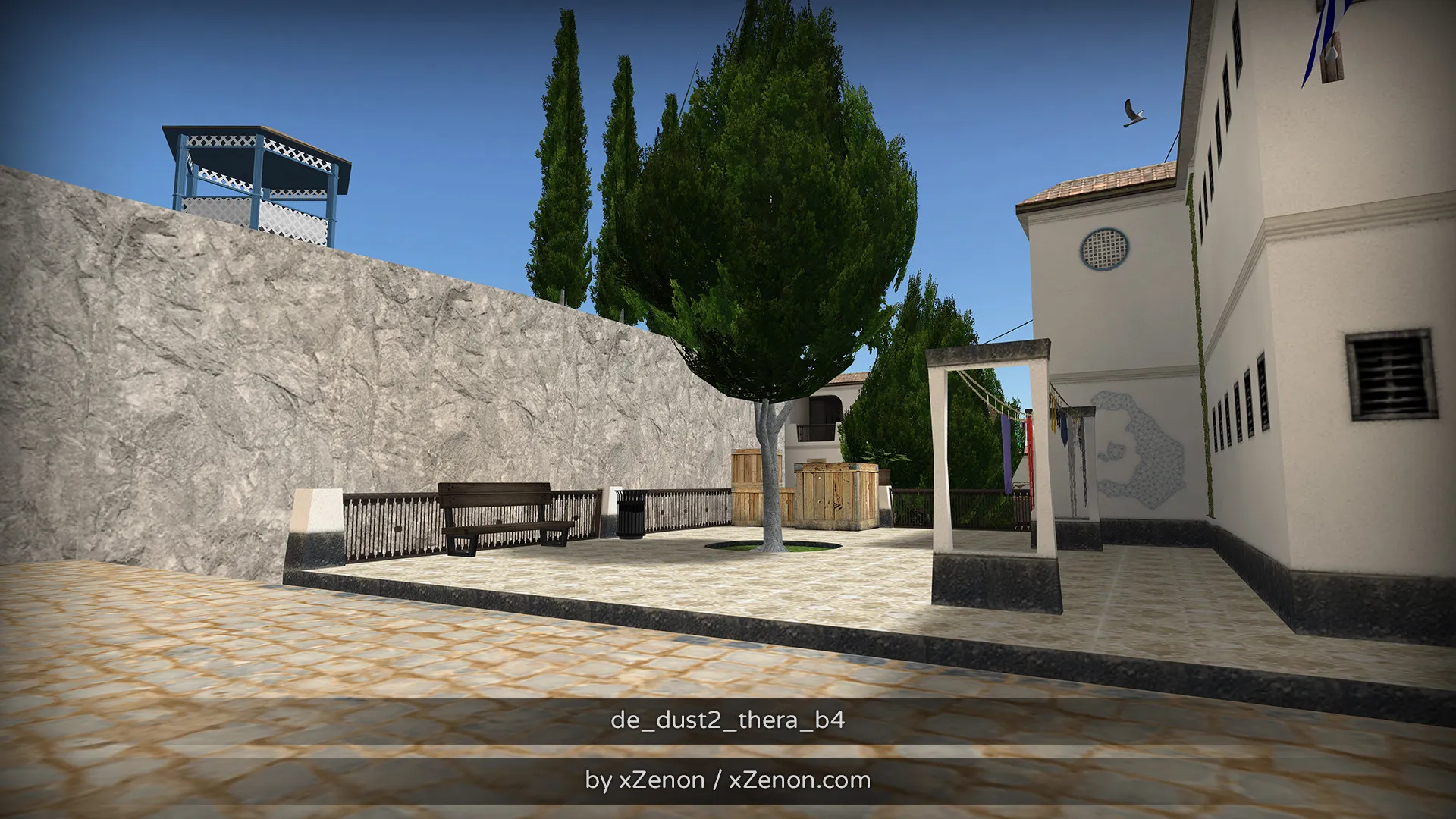 Карта de_dust2_thera_b3 для CS 1.6: тактика за CT и T, точки, маршруты, боты (.nav), оптимизация — скриншот 8